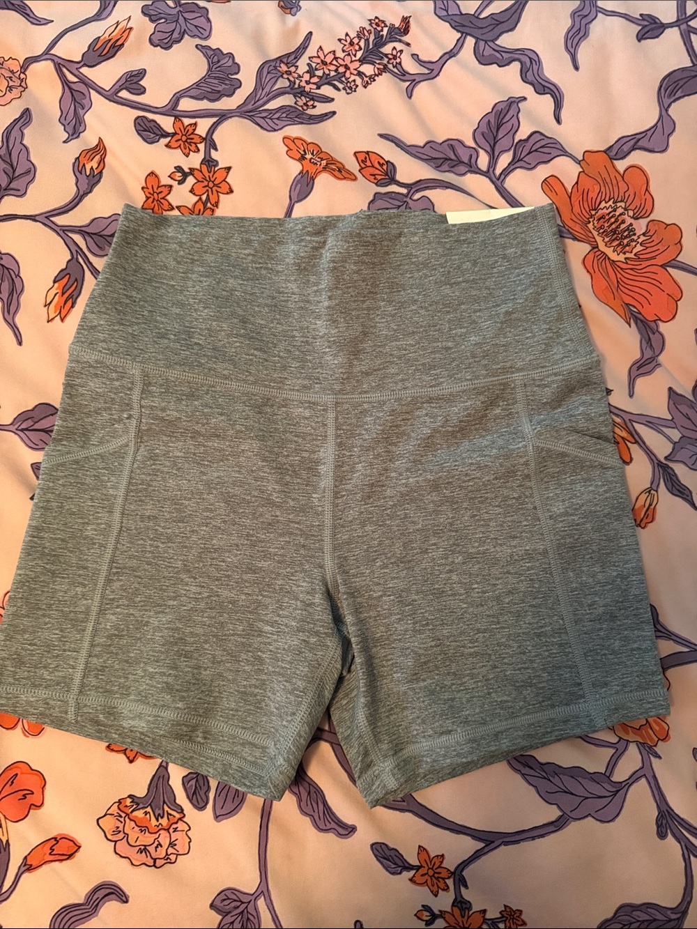 aerie Heather Gray High-Rise Athletic Bike Shorts